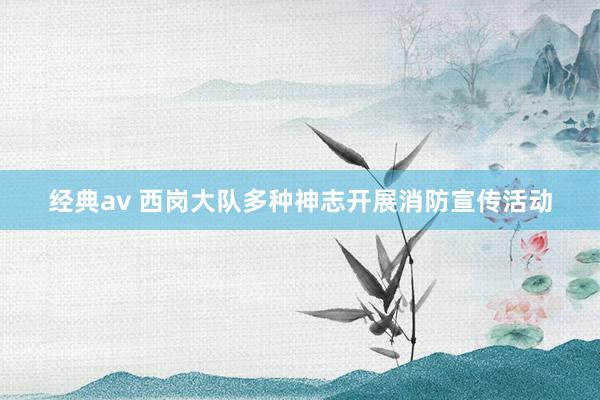 经典av 西岗大队多种神志开展消防宣传活动