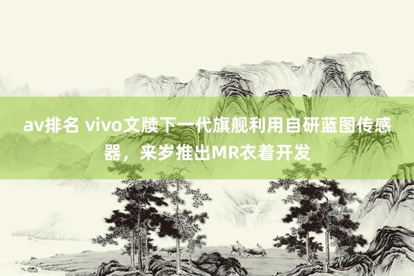 av排名 vivo文牍下一代旗舰利用自研蓝图传感器，来岁推出MR衣着开发