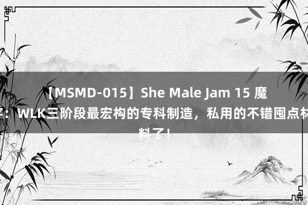 【MSMD-015】She Male Jam 15 魔兽寰宇：WLK三阶段最宏构的专科制造，私用的不错囤点材料了！