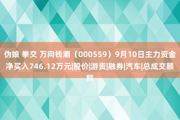 伪娘 拳交 万向钱潮（000559）9月10日主力资金净买入746.12万元|股价|游资|融券|汽车|总成交额